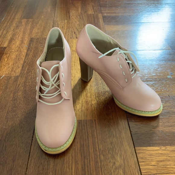 pink oxford heels